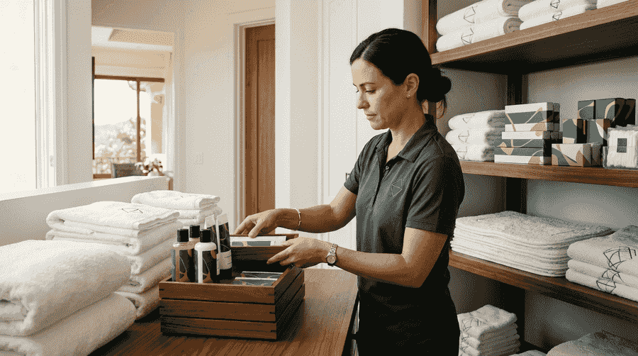 Front desk and welcome items
