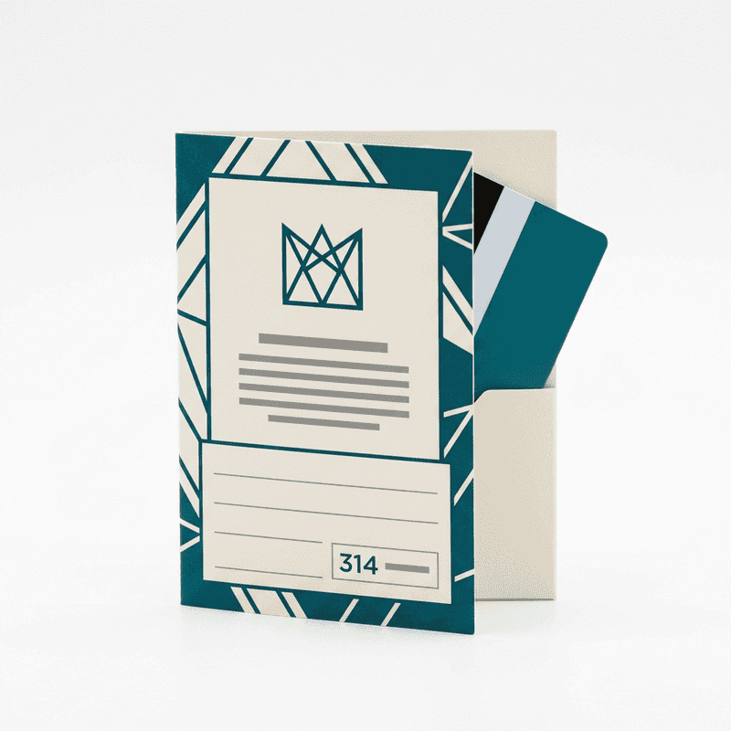 Key Card Wallet — Printed Card Stock