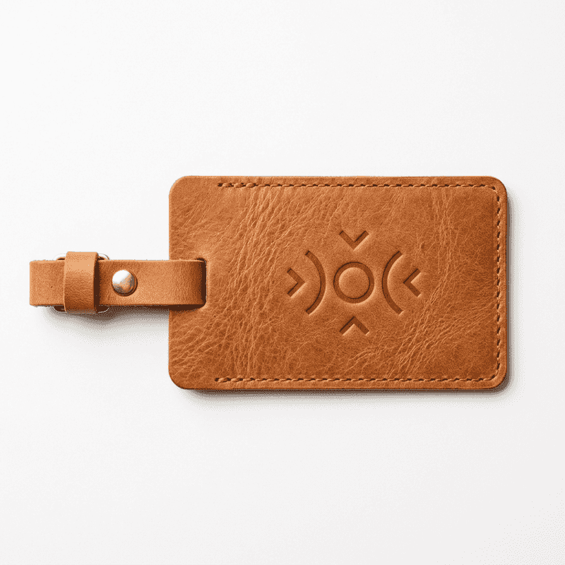 Luggage Tag — Riveted Leather
