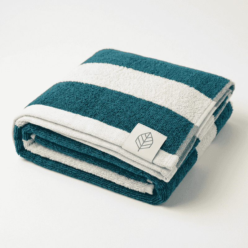 Pool Towel — Striped Cabana Weave