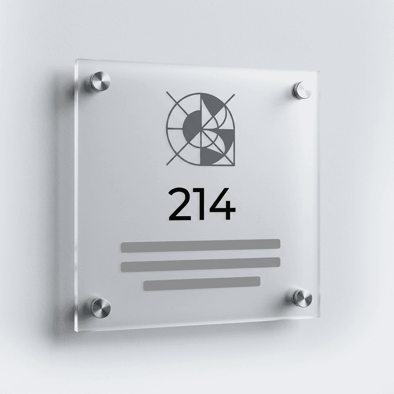 Wayfinding Sign — Brushed Acrylic Panel